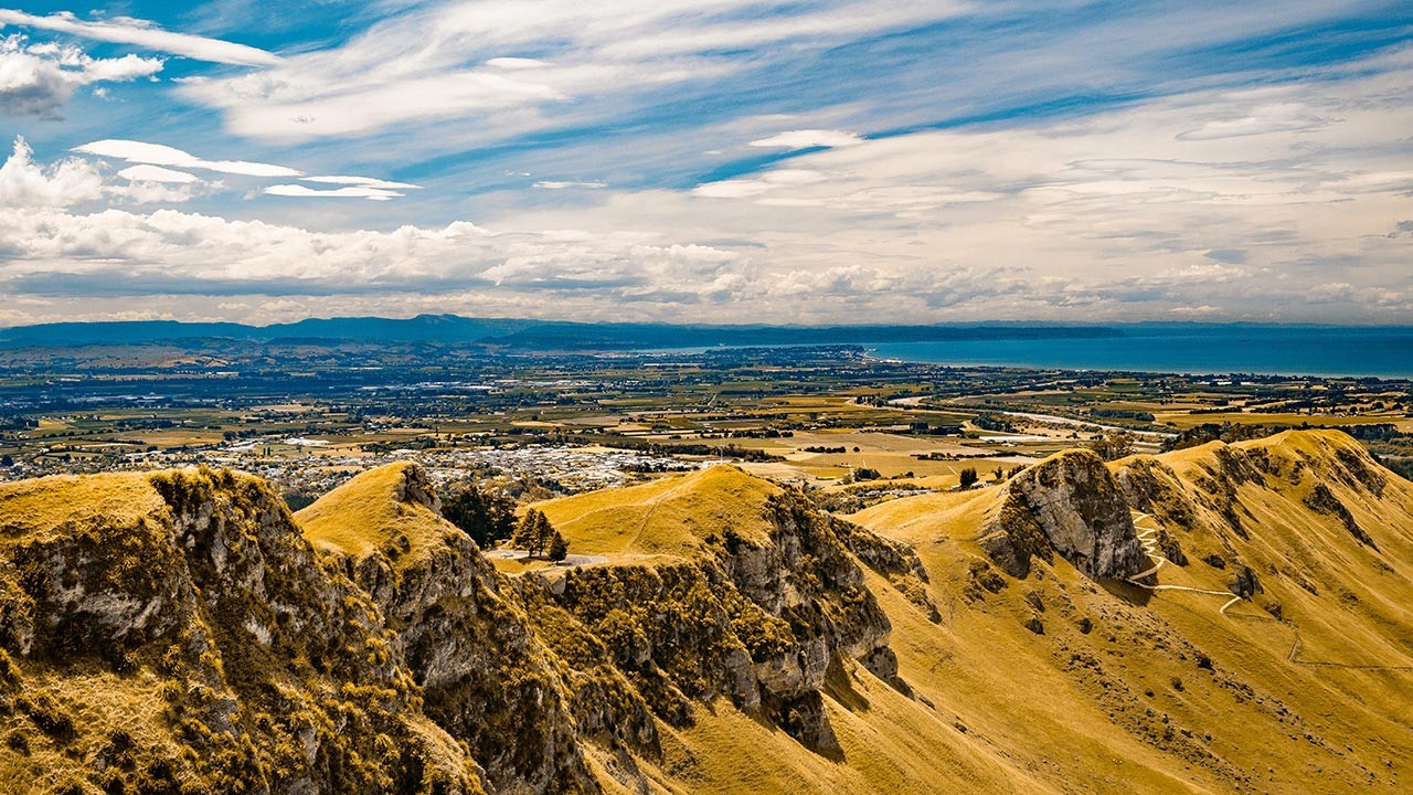 A hill top view of Hawkes Bay